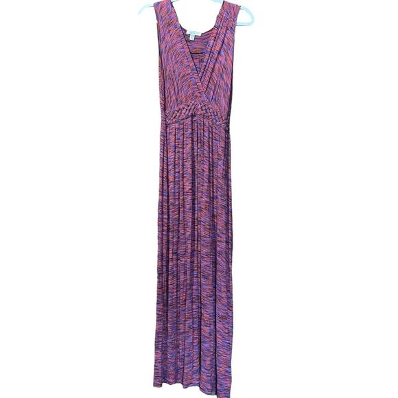 Spense Sleeveless Maxi Dress Cinched Braided Waist Faux Wrap Women's Size Medium - Picture 5 of 12